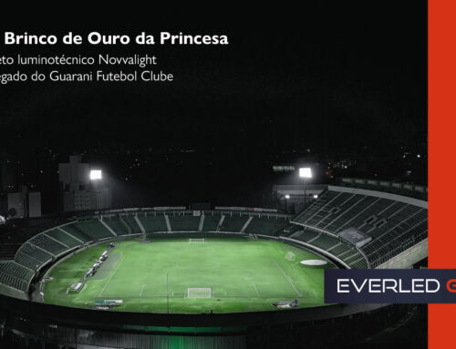 Refletores para iluminação de campo de futebol e o projeto luminotécnico do estádio do Guarani Futebol Clube