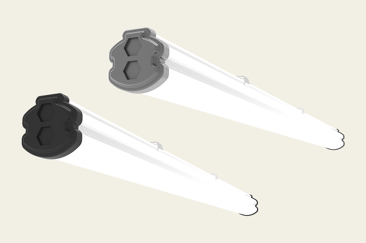 Imagem mostra uma luminária hermética